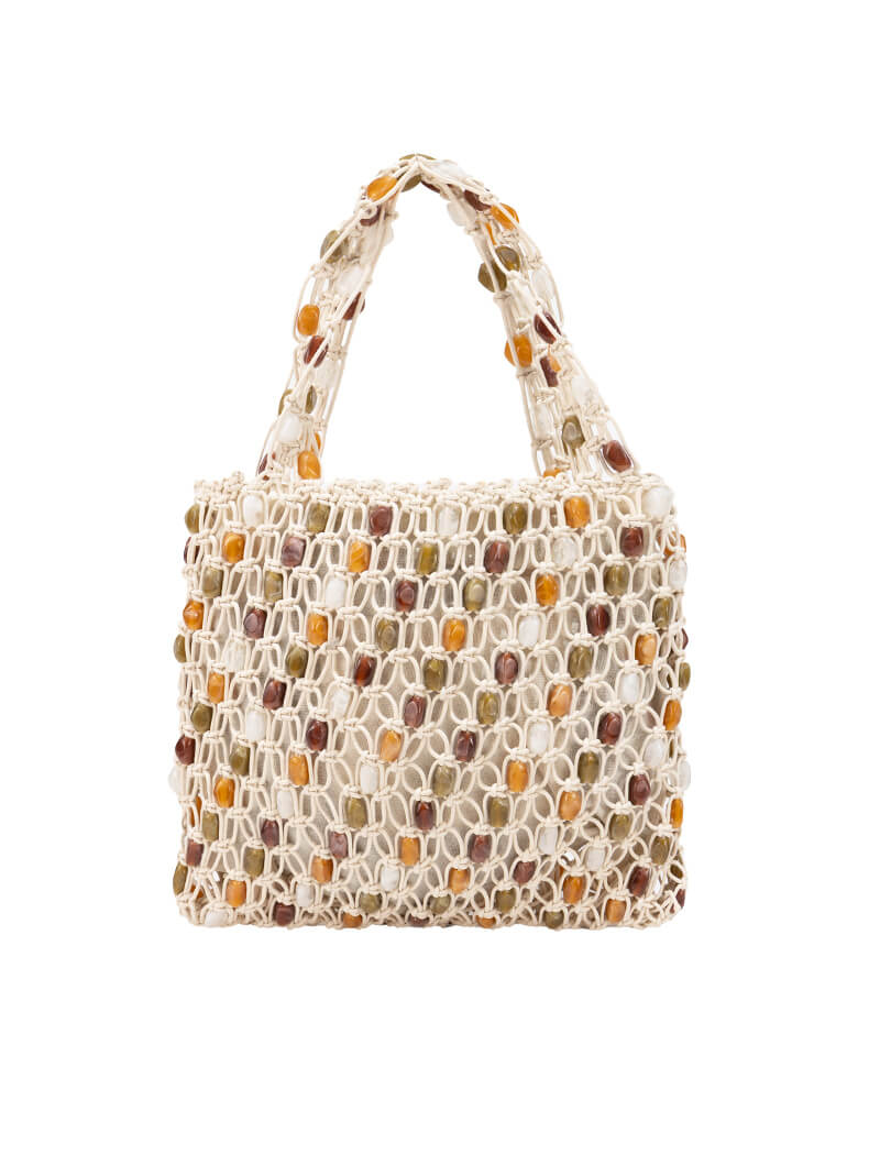 Sac à main en filet à perles décoratives